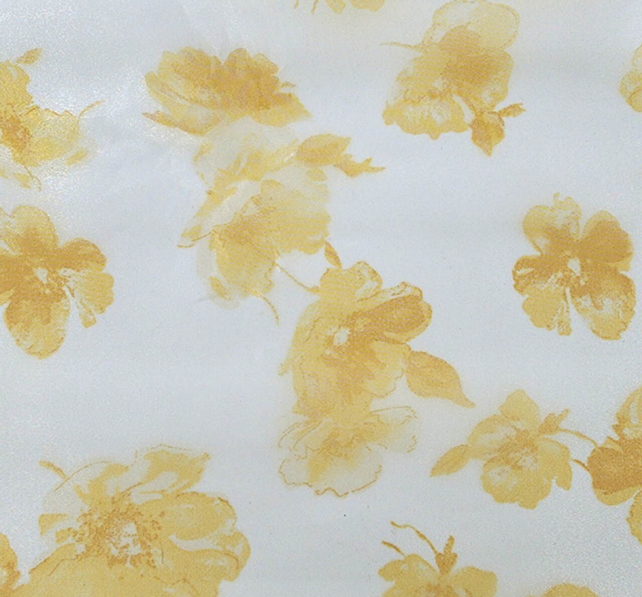 1 Yard Off White Yellow Satin Organza Blend Apparel Fabric Soft Shine, 56/57" Wide